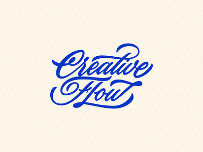 Creative Flow brush type calligraphy custom type hand lettering illustration lettering logo logotype photoshop type type design typography