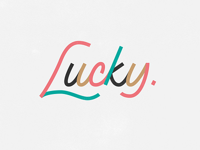 Lucky calligraphy custom type illustration logo logotype photoshop type type design typography