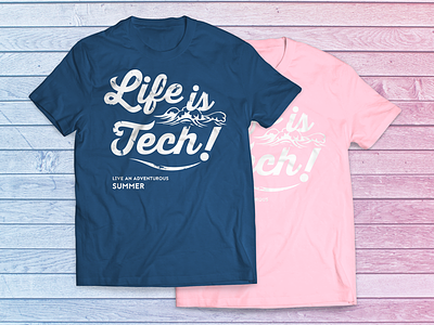 Life is Tech ! Tshirts Summer 2016 ver. logo tshirts typography