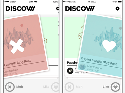 Discov Concept 4 app interaction ios iphone swipe ui