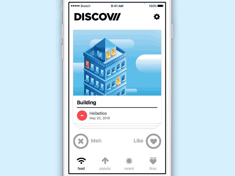 Discov Transition Tabs app interaction ios transition ui ux