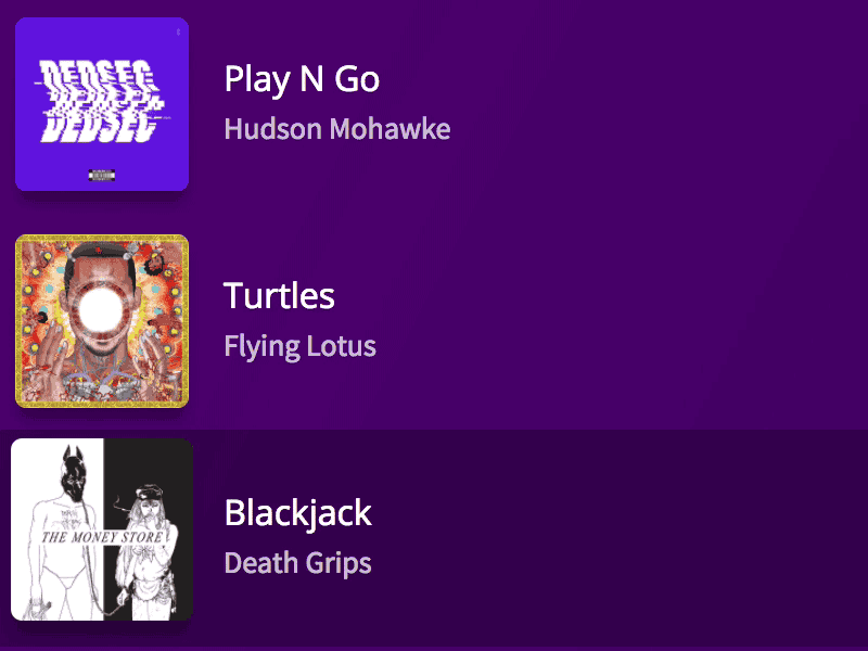 Dubolt track hover animation by Jae Hanley on Dribbble