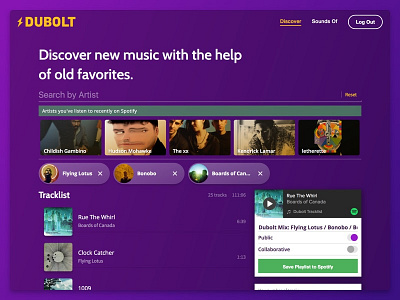 Dubolt has launched music playlist playlist generator spotify tool web app website