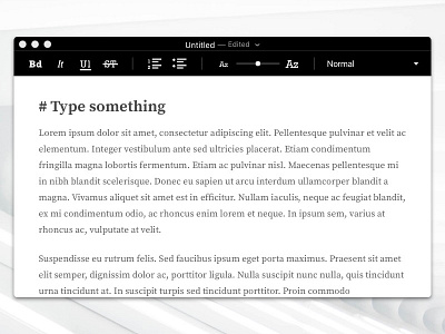 Mark Concept app black and white desktop macos markdown monochrome osx text editor ui visual design