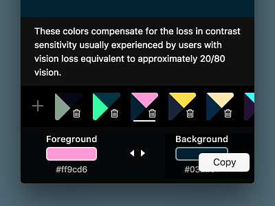 Colorific Copy Context Menu app design design tool desktop app interaction interaction design macos tool ui utility ux
