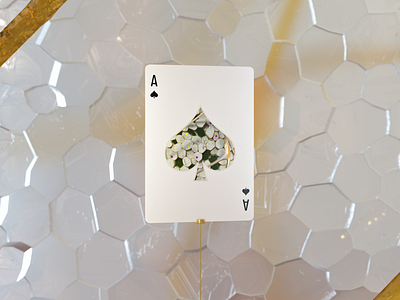 ace 3d cinema4d playing card redshift render