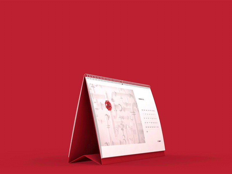 Calendar 3d branding calendar identify loop
