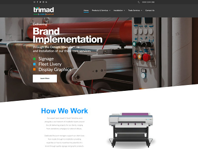 Trimad.uk Website branding dark grey logo logotype modern typography ui ux website website design