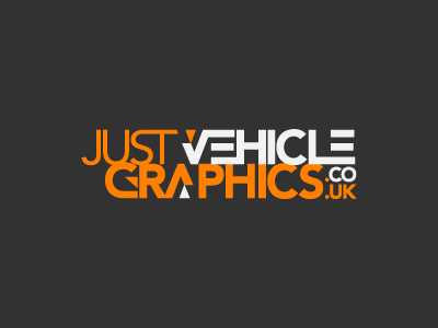 Just Vehicle Graphics Logo gotham logo logotype orange vehicle graphics