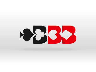 BBB Poker Logo black cards clubs diamonds gambling hearts logo poker red spades