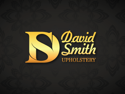 David Smith Upholstery Logo dark gold golden logo logotype pattern upholstery vector