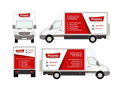 Proovia Removals Vehicle Graphics