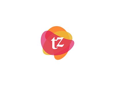 TZ Modern Logo Concept concept goudy old style light logo modern monogram orange pastel pink tz yellow