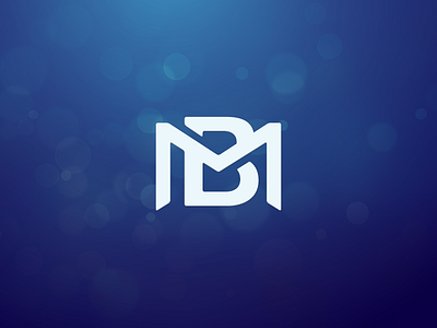 BM Monogram Logo b blue bm letters logo m merge modern monogram simple water