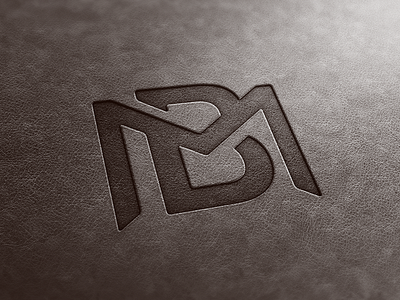 BM Monogram Leather Look b bllmet.co.uk bm leather letters logo m mb merge modern monogram simple