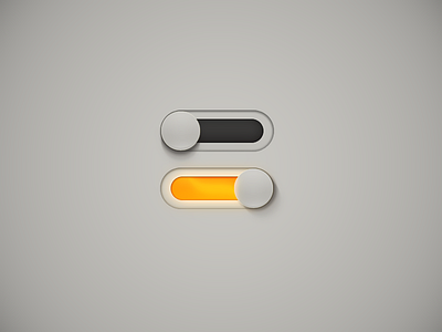 Switches ON / OFF [+PSD] button dark glow minimal off on orange subtle switch psd free