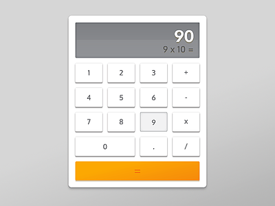 Flat Calculator calculator flat minimal numbers orange simple