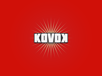 KoVoK bright chinese kovok logo red russian splash
