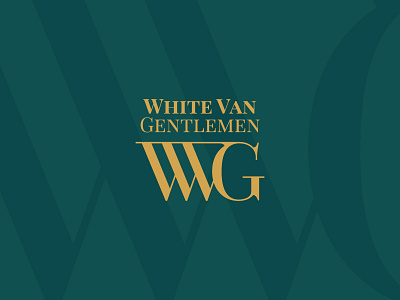 WVG Monogram Logo elegant gentleman gold green logo logotype man monogram van white