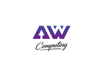 AW Computing a aw clean click computer modern mouse purple w