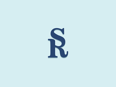 SR Monogram blue brand branding design grey illustration light logo logotype modern monogram rs sr typography vector