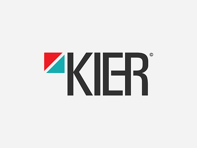 Kier Logo blue branding construction construction logo design grey icon kier light logo logotype modern red redesign redraw typography uk vector