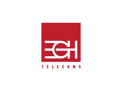 EGH Telecoms Logo branding egh ibm illustration light logo logotype modern monogram red typography vector