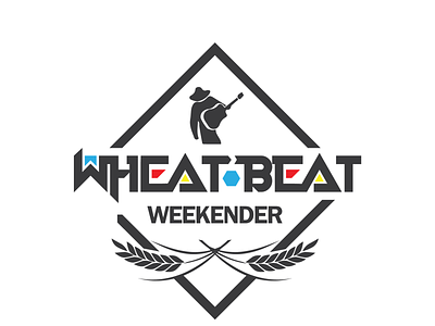 Wheatbeat Logo colour festival grey illustration music vector