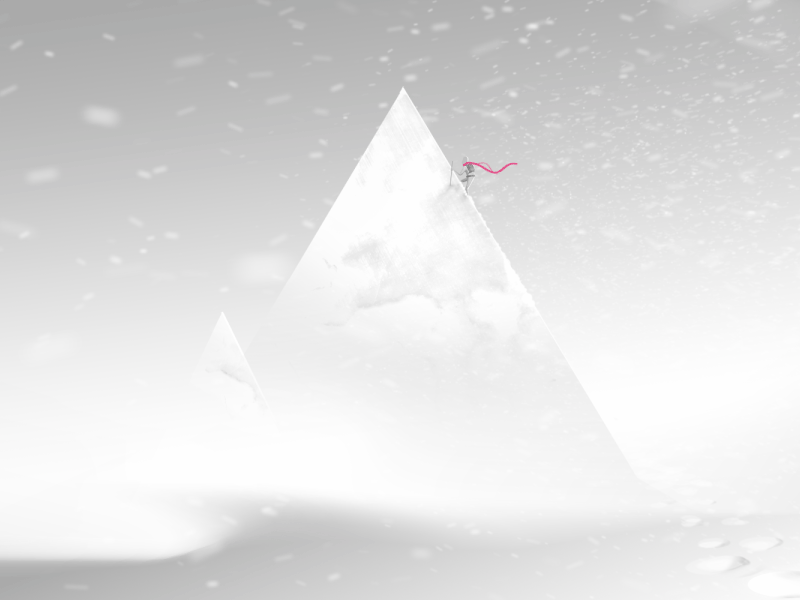 Hello Dribbble! 2d animation debut dribbble gif hello mountain snow