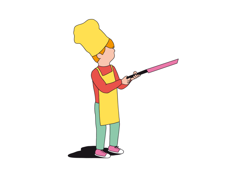 LongForm - The Masterchef Recipe animation chef clean flat food gif illustration italy loop masterchef recipe tv