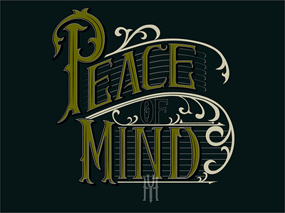 Peace of Mind _ Vector art design graphic design lettering typography vector lettering