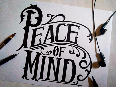 Peace of Mind Manual Work art design hand lettering lettering typography