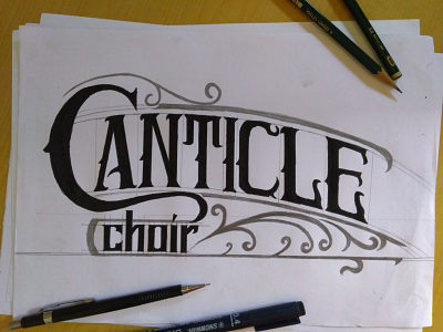 Canticle _ Hand-made Draft art hand lettering lettering logo typography