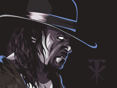 The Undertaker dark face illustration undertaker vector wrestling wwe