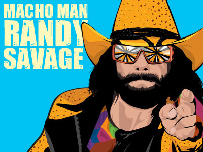 Macho Man Randy Savage face illustration macho man vector wrestling wwe