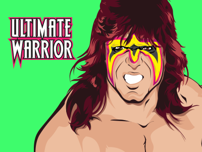 Ultimate Warrior illustration ultimate warrior vector wrestling wwe wwf