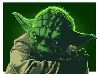 Yoda illustration star wars vector yoda