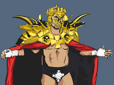 King of Kings illustration skull triple h wrestlemania wrestling wwe