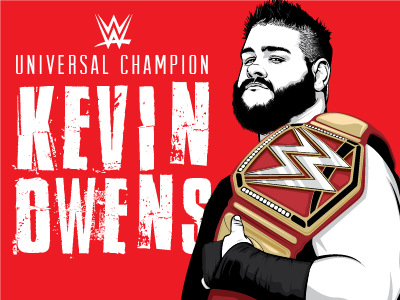 Kevin Ownes champion illustration kevin owens wrestling wwe