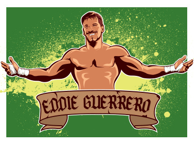 Viva la Raza eddie guerrero illustration wrestling wwe