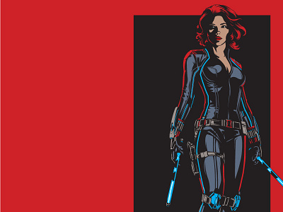 Black Widow avengers black widow hero illustration marvel