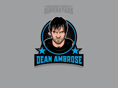 Squared Circle Superstar: Dean Ambrose dean ambrose illustration portrait vector wrestling wwe