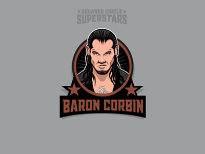 Squared Circle Superstars: Baron Corbin baron corbin wwe illustration portrait vector wrestling