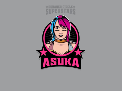 Squared Circle Superstars: Asuka asuka illustration portrait vector wrestling wwe