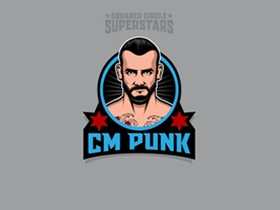 Squared Circle Superstars: CM Punk cm punk illustration portrait vector wrestling wwe