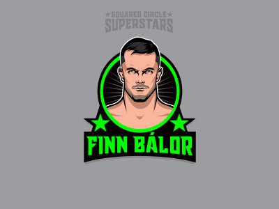 Squared Circle Superstars: Finn Bálor finn balor illustration portrait sports wrestling wwe