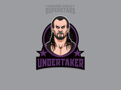 Squared Circle Superstars: Undertaker illustration portrait undertaker vector wrestling