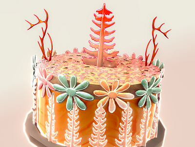 Stylized Cake 3d 3d model 3d modeling blender blender 3d blender cycles blender eevee blender low poly blender low poly artist blender stylized design eevee low poly low poly artist low poly designer low poly game asset stylized assets stylized game assets stylized textures stylized workflow