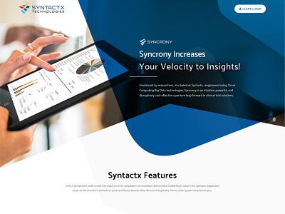 Syntactx Technologies clinical data healthcare research saas software technology trials