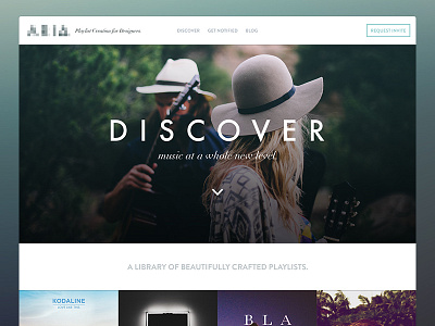 Playlist Discovery dashboard design interface music photoshop playlist ui ux web app website